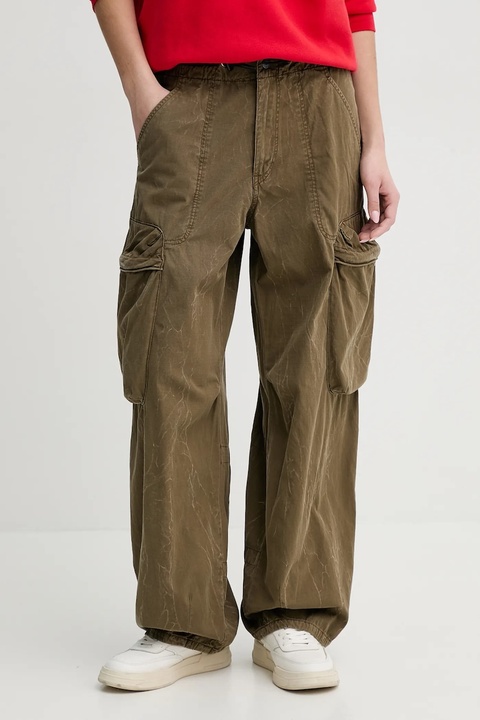 G-Star spodnie damskie kolor zielony fason cargo high waist D26433-D385 - zdjęcie produktu nr 1