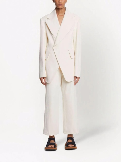Proenza Schouler midweight linen blazer - White - zdjęcie produktu nr 2