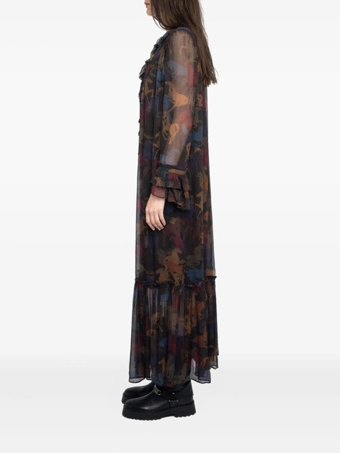 Zadig&Voltaire Ralicel horse-print maxi dress - Brown - zdjęcie produktu nr 2