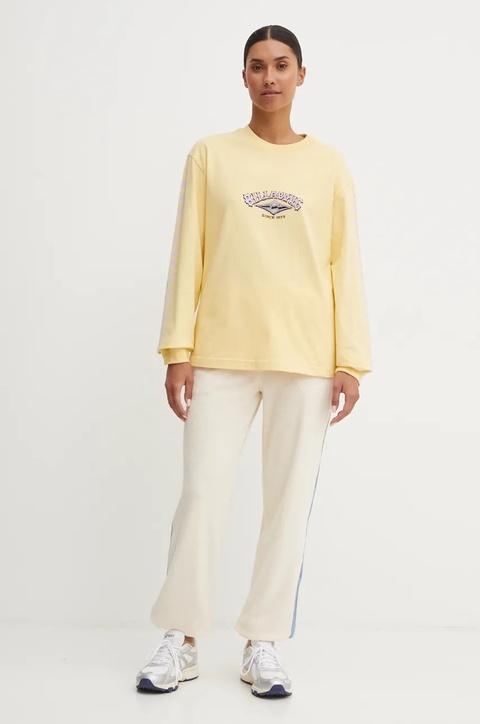 Billabong spodnie dresowe New School kolor beżowy z aplikacją ABJNP00445 - zdjęcie produktu nr 2