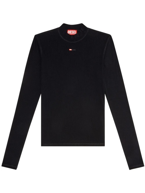 Diesel T-Mokky-Ls-Microdiv mock-neck top - Black - zdjęcie produktu nr 1