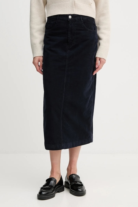 Pepe Jeans spódnica kolor granatowy midi prosta PL9011885 - zdjęcie produktu nr 1