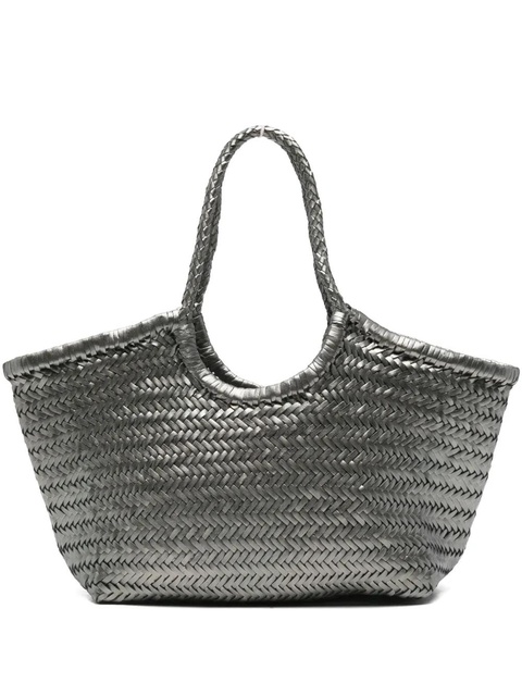 DRAGON DIFFUSION Nantucket leather tote bag - Silver - zdjęcie produktu nr 1