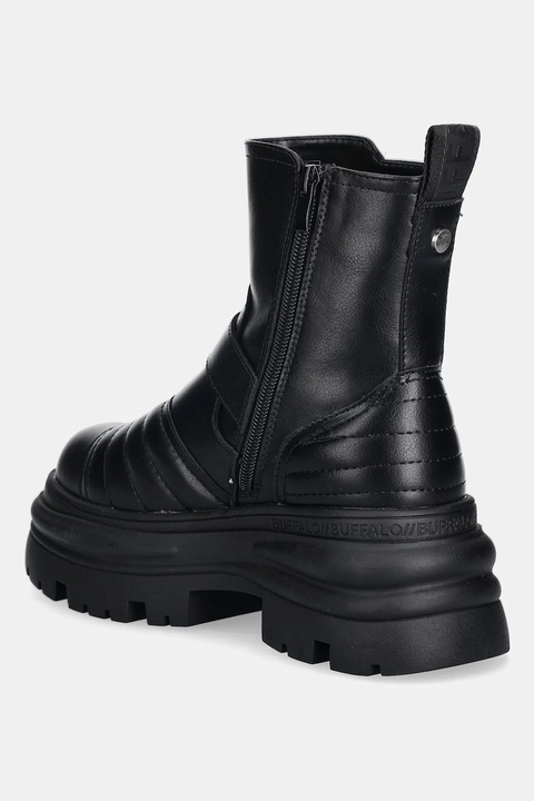Buffalo botki Dione Biker Boot Mid damskie kolor czarny na platformie 1270127-BLK - zdjęcie produktu nr 2