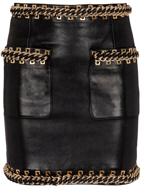 Balmain chain-detail mini skirt - Black - zdjęcie produktu nr 1