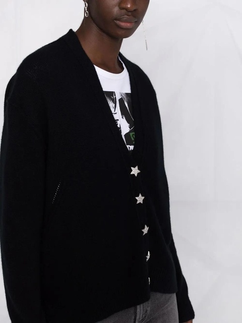 Zadig&Voltaire star button cashmere cardigan - Black - zdjęcie produktu nr 2