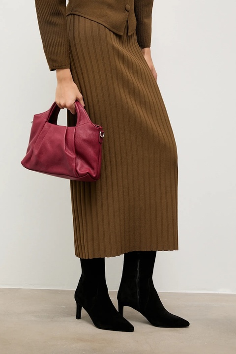 Answear.LAB botki zamszowe kolor czarny na słupku - zdjęcie produktu nr 1