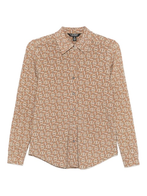 Lauren Ralph Lauren long sleeve patterned shirt - Brown - zdjęcie produktu nr 1