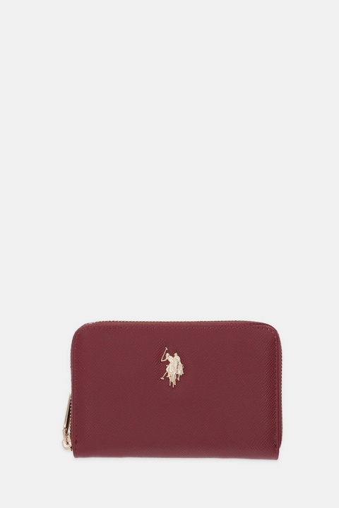 U.S. Polo Assn. portfel Jones damski kolor bordowy WEUJE8659WVP - zdjęcie produktu nr 1
