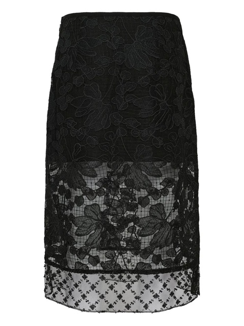 3.1 Phillip Lim floral-lace midi skirt - Black - zdjęcie produktu nr 1