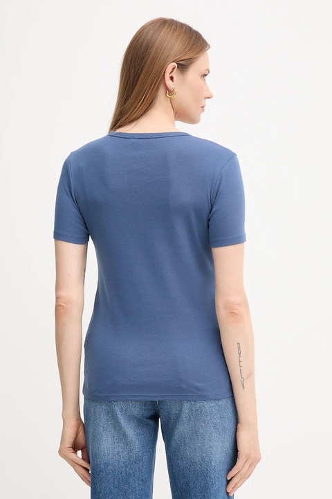 United Colors of Benetton t-shirt bawełniany damski kolor niebieski 3GA2E16A2 - zdjęcie produktu nr 2