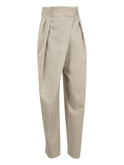 LOEWE pleated wrap trousers - Neutrals - zdjęcie produktu nr 1