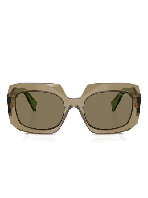 Prada Eyewear Symbole oversized-frame sunglasses - Brown - zdjęcie produktu nr 1