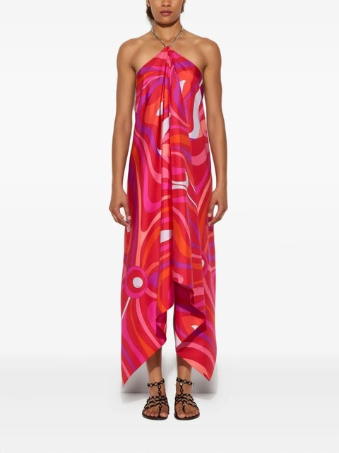 PUCCI Marmo-print halterneck dress - Red - zdjęcie produktu nr 1
