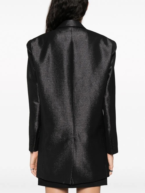 Sportmax single-breasted metallic-finish blazer - Black - zdjęcie produktu nr 2