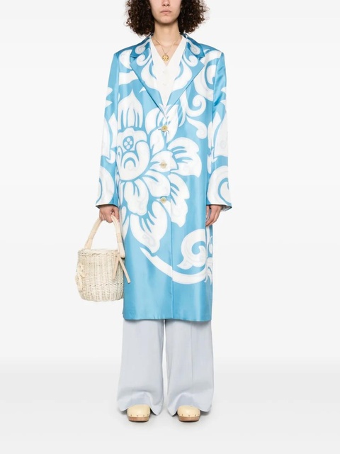 ETRO graphic-print silk coat - Blue - zdjęcie produktu nr 2