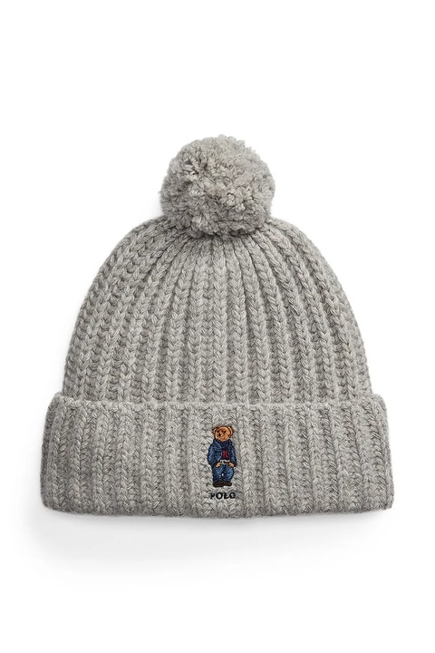 Polo Ralph Lauren czapka wełniana kolor szary 455936112 - zdjęcie produktu nr 2