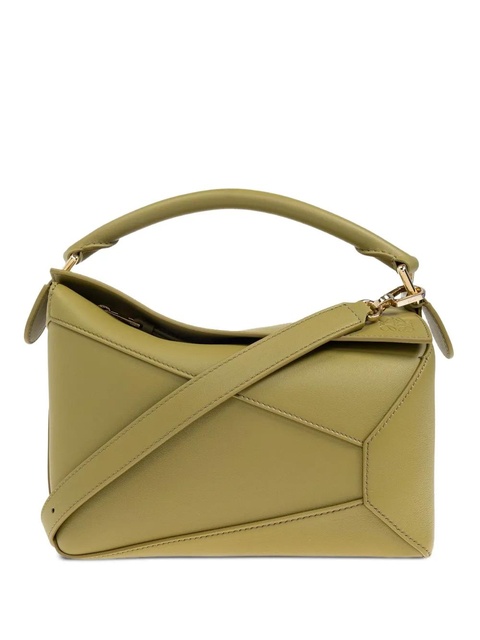 LOEWE small Puzzle leather tote bag - Green - zdjęcie produktu nr 1