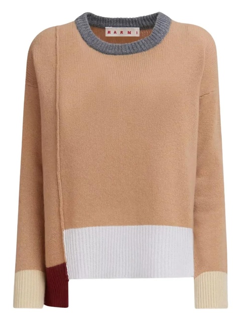 Marni colour-block asymmetric jumper - Neutrals - zdjęcie produktu nr 1