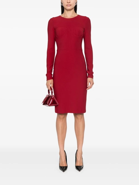 Blumarine bra-pattern jersey midi dress - Red - zdjęcie produktu nr 2