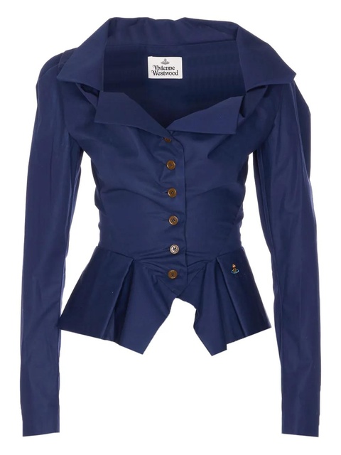 Vivienne Westwood asymmetrical-button shirt - Blue - zdjęcie produktu nr 1