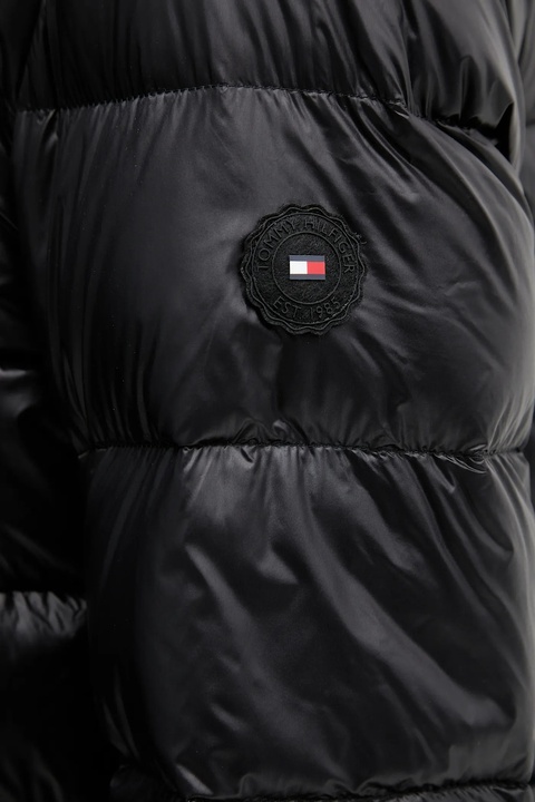 Tommy Hilfiger kurtka puchowa kolor czarny przejściowa WW0WW47355 - zdjęcie produktu nr 2