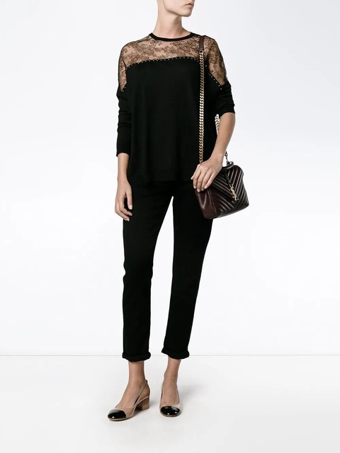 Valentino Garavani lace panel jumper - Black - zdjęcie produktu nr 2
