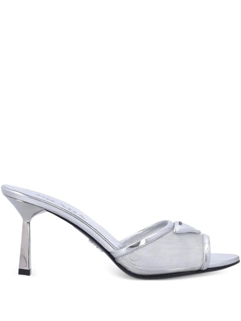 Prada triangle-logo sandals - Silver - zdjęcie produktu nr 1