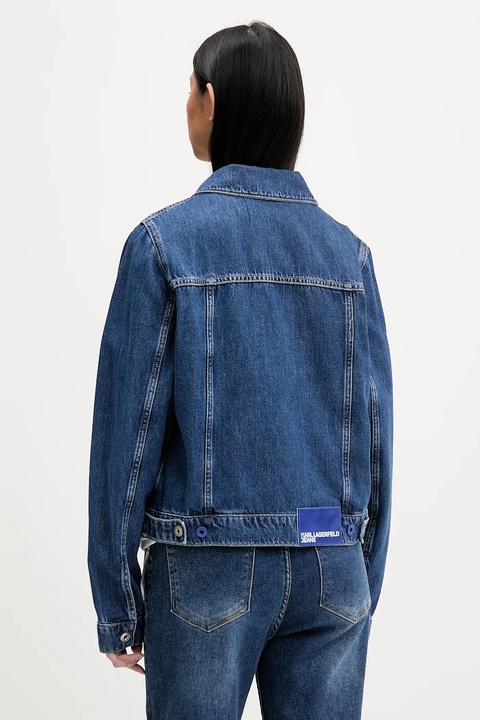 Karl Lagerfeld Jeans kurtka jeansowa kolor granatowy przejściowa A1W14002 - zdjęcie produktu nr 2