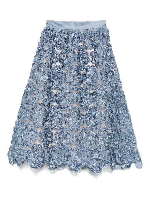 Maje embroidered midi skirt - Blue - zdjęcie produktu nr 1