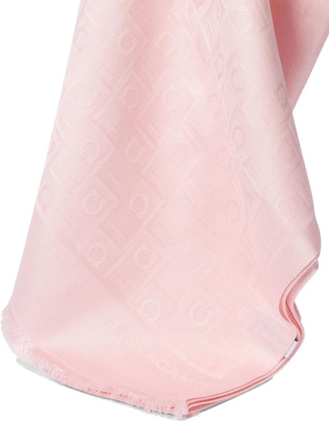 Ferragamo logo-jacquard scarf - Pink - zdjęcie produktu nr 2