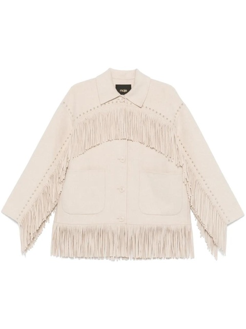 Maje fringed coat - Neutrals - zdjęcie produktu nr 1
