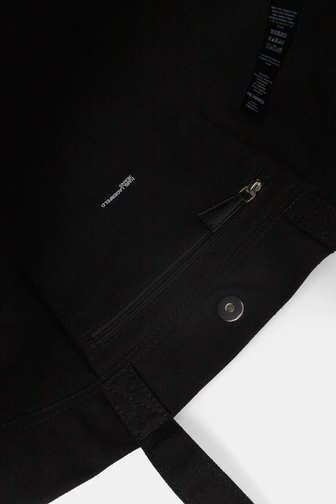 Karl Lagerfeld Jeans torba bawełniana kolor czarny A1W50002 - zdjęcie produktu nr 2