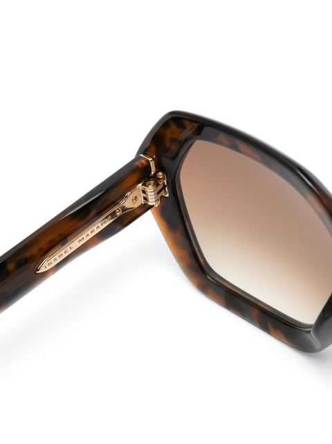 Isabel Marant Eyewear geometric-frame tortoiseshell sunglasses - Brown - zdjęcie produktu nr 2
