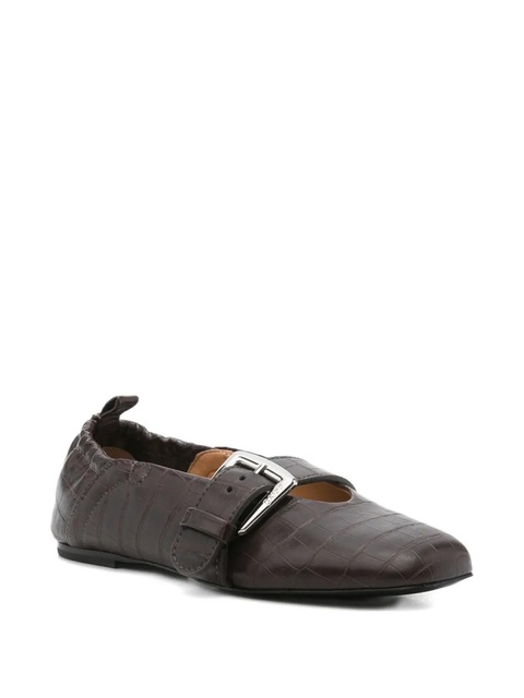 GANNI leather ballet flats - Brown - zdjęcie produktu nr 2