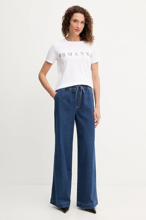 Ermanno Scervino t-shirt bawełniany damski kolor biały 57TL012EE2R - zdjęcie produktu nr 2