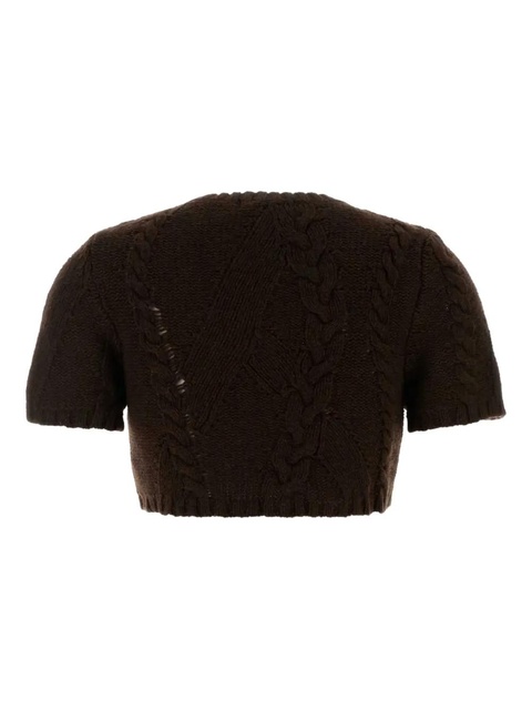 Gimaguas Julita cable-knit T-shirt - Brown - zdjęcie produktu nr 1