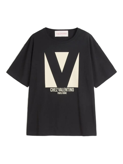 Valentino Garavani Chez-print T-shirt - Black - zdjęcie produktu nr 1