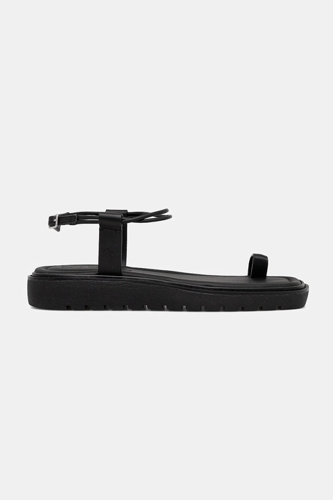 Calvin Klein Jeans sandały ROPE TOE POST SANDAL LTH MG damskie kolor czarny YW0YW01893 - zdjęcie produktu nr 2
