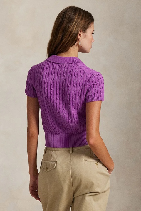 Polo Ralph Lauren sweter bawełniany damski kolor fioletowy lekki 211972118 - zdjęcie produktu nr 2