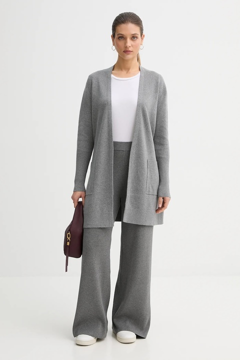 United Colors of Benetton spodnie dresowe damskie kolor szary z aplikacją 17Q3DF013 - zdjęcie produktu nr 2