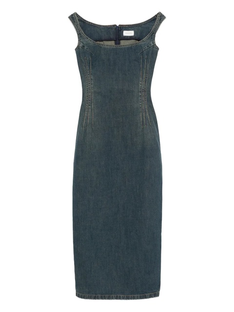 Magda Butrym square-neck denim dress - Blue - zdjęcie produktu nr 1