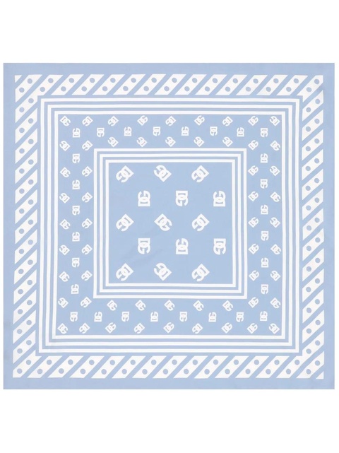 Dolce & Gabbana DNA logo-print silk scarf - Blue - zdjęcie produktu nr 1