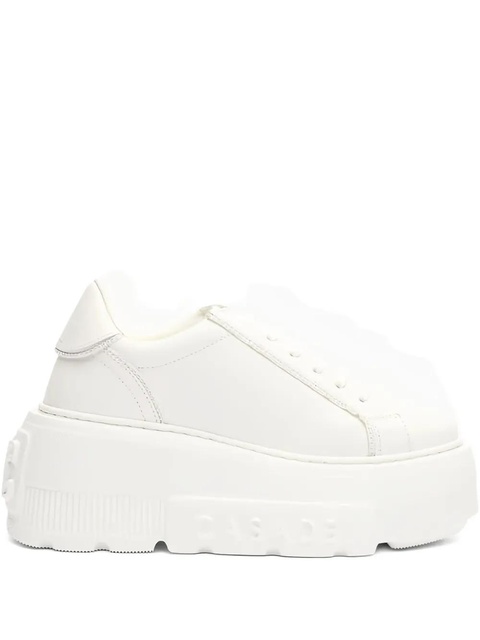 Casadei Nexus platform leather sneakers - White - zdjęcie produktu nr 1
