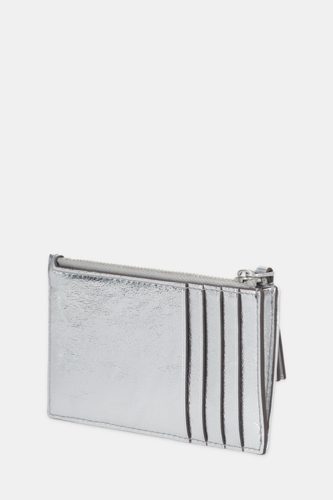 Tory Burch portfel skórzany Kira Diamond damski kolor srebrny 175012-040 - zdjęcie produktu nr 2