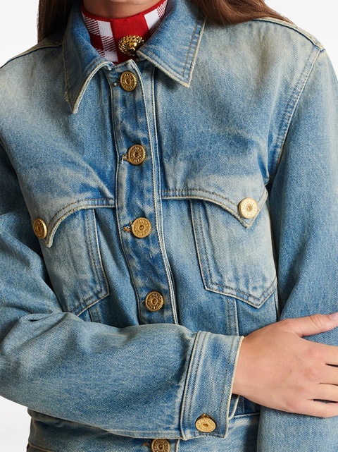 Balmain stonewashed denim jacket - Blue - zdjęcie produktu nr 2