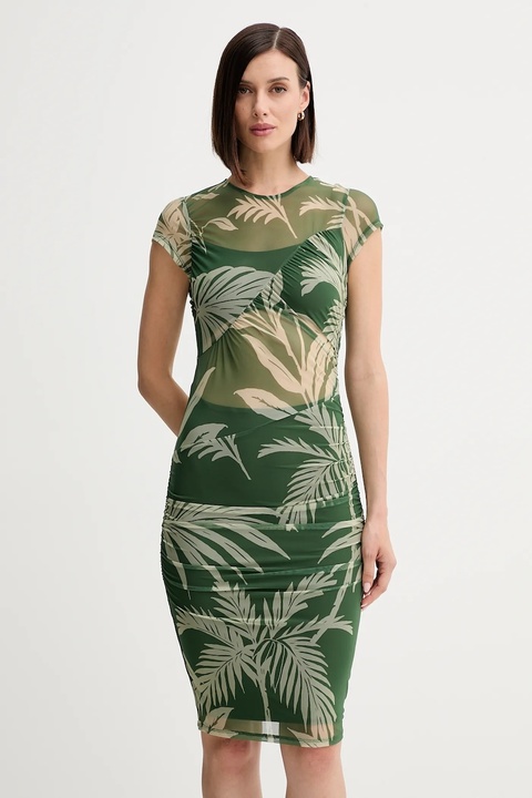 Guess sukienka GRACEY kolor zielony mini dopasowana W5YK66 KBAH2 - zdjęcie produktu nr 1