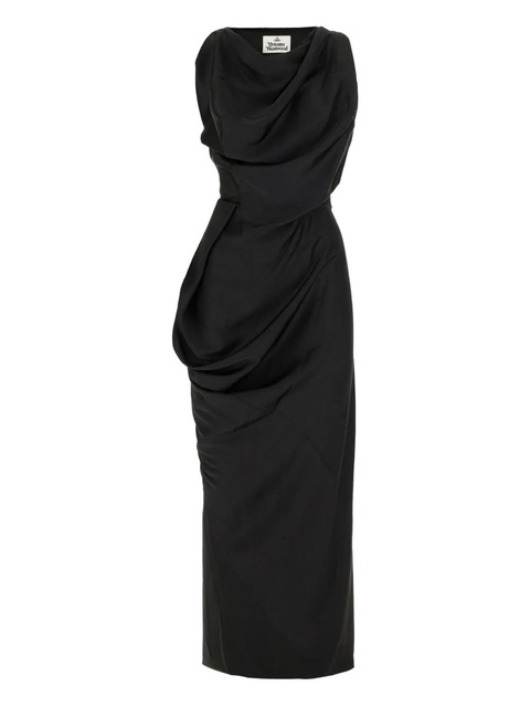 Vivienne Westwood Long Fond draped dress - Black - zdjęcie produktu nr 1