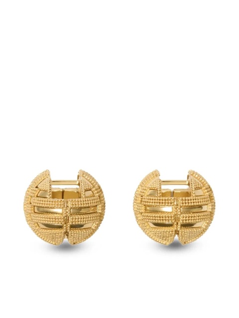 Burberry grid-pattern earrings - Gold - zdjęcie produktu nr 1