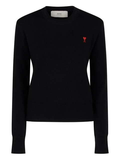 AMI Paris Ami de Coeur-patch sweater - Black - zdjęcie produktu nr 1